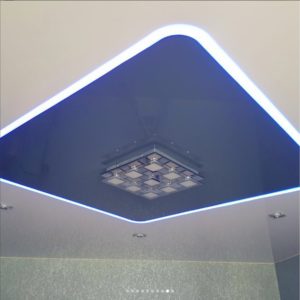 Натяжной потолок фото и примеры световых линий